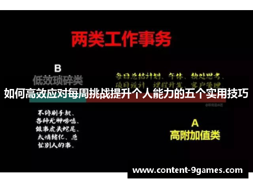 如何高效应对每周挑战提升个人能力的五个实用技巧 如何高效应对每周挑战提升个人能力的五个实用技巧